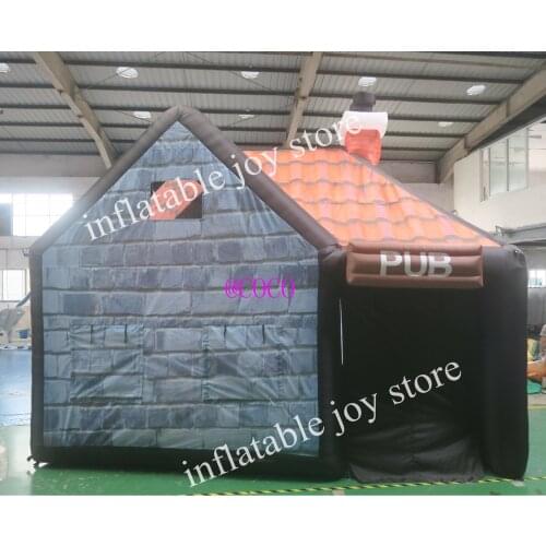 Free air ship to door,6x4x5m Custom design tent style inflatable irish pub, 2021 popular Irish bar house party tent