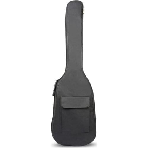 Black Waterproof Double Straps Bass Backpack Gig Bag Case for Electric Bass Guitar 5mm Thickness Sponge Padded