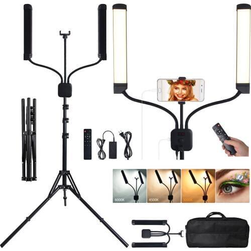 Fosoto Photographic Lighting Multimedia Extreme With Selfie Function Led Video Light lamp With Tripod Remote For Youtube Phone