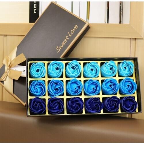 18 Pcs Set With Gift Box Rose Bath Simulation Petal For Wedding Valentines Day Face For Women Flower