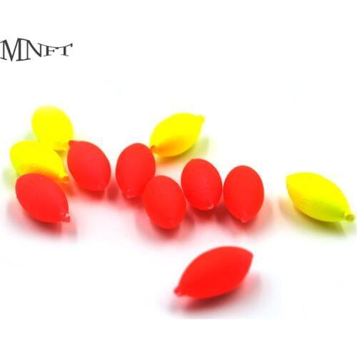 MNFT 100Pcs Plastic Oval Drop Float Fly Fishing Strike Indicator Mini Striking Floating Beans Fishing Accessories No Stopper