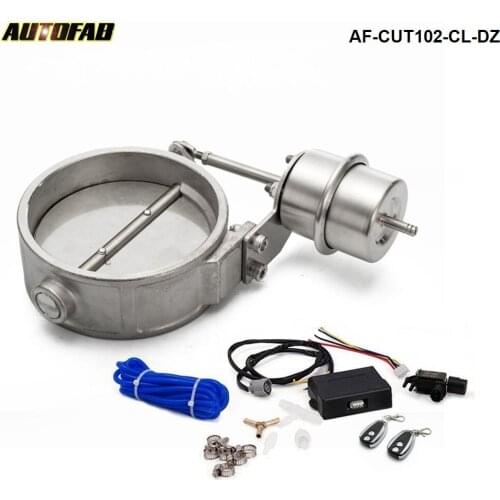 Exhaust Control Valve Set With Vacuum Actuator CUTOUT 102mm Pipe CLOSE STYLE with Wireless Remote Controller AF-CUT102-CL-DZ
