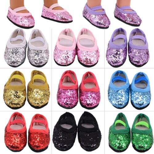 6Cm Doll Sequin Shoes For 14.5 Inch Nancy American Doll&BJD EXO Doll&32-34Cm Paola Reina Doll Our Generation Girl`s Toy Russia