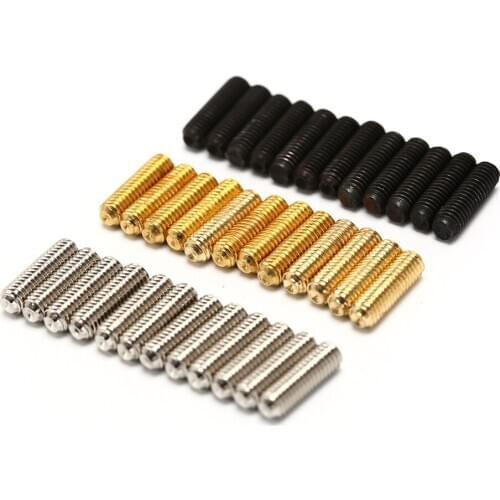Hot! 12PCS/PACK Electric Bass Guitar Bridge Saddles Hexagon Screws Tremolo Electric Guitar Bass Tremolo Bridge Hex Screws