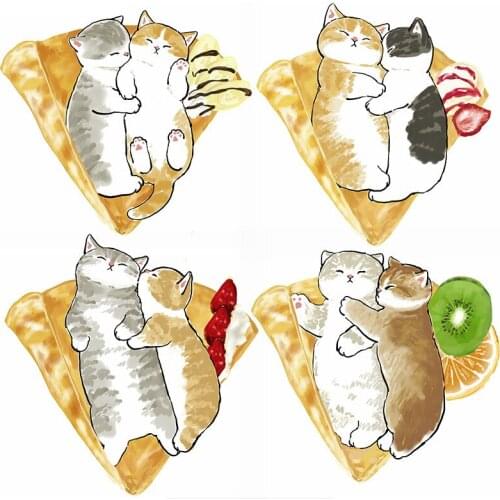 Hot Kitty Cats Is Sleeping Sticker for Audi A4 Iphone12 Car Decal Personalized Creative Scratch Stickers Decor Waterproof PVC