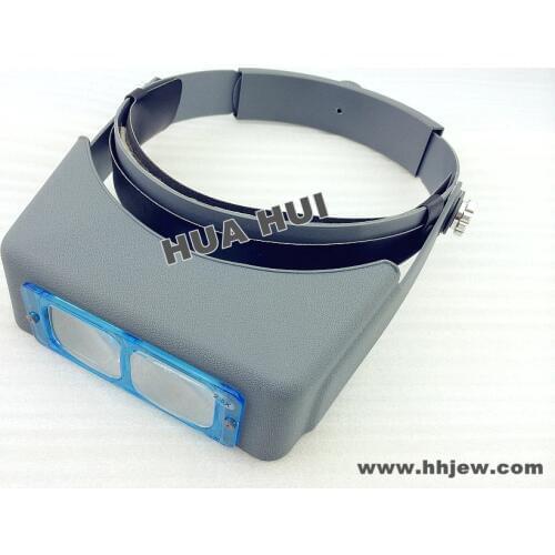 Free shipping Double Lens Head-mounted Headband Reading Magnifier Head Wearing Magnifying Glass Loupe 4 Magnifications Glasses