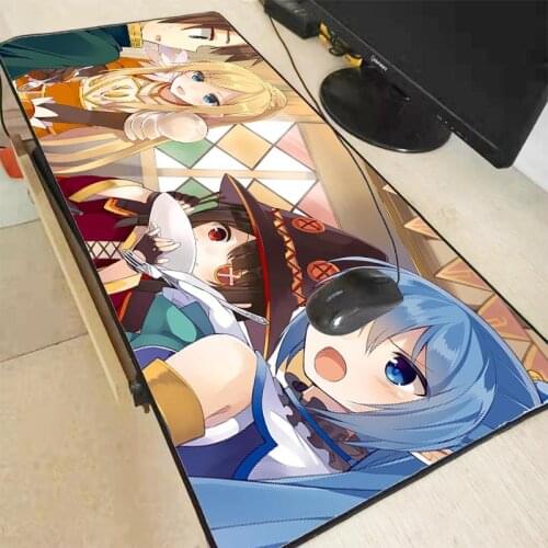 Mairuige Megumin Anime Girls Beautiful Anime Mouse Mat Large Gaming Mouse Pad Lockedge Mouse Mat Keyboard Pad for Csgo Dota LOL