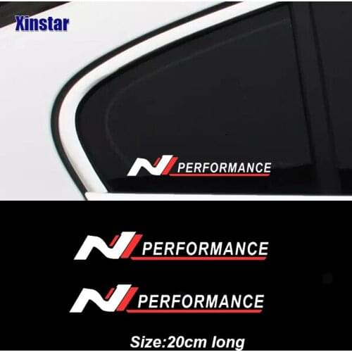 2Pcs Nperformance Car Windows Sticker For Hyundai i10 i20 i30 i40 ix35 TUCSON Elantra SONATA GENESIS SOLARIS ACCENT