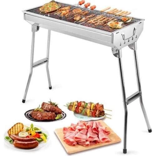 Portable Outdoors Garden Stainless Steel Grills For BBQ Family Party Barbecue Grill For More Than 5 People