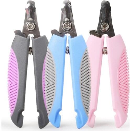 Professional Pet Dog Nail Clipper Cutter Stainless Steel Grooming Scissors Clippers for Animals Cats with Lock Size S L