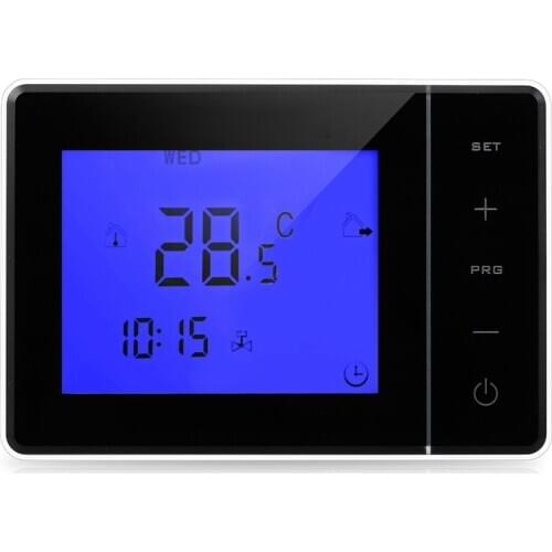 Programmable Wall-hung Boiler Heating Thermostat 5A Digital Room Temperature Controller Touch Screen LCD Thermostat Black White