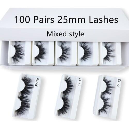 TDANCE Wholesale 30/50/100 Pairs 3D 25mm Volume Mink Lashes Dramatic Fluffy Long Eyelashes Messy Reusable Cruelty Free Eye Lash