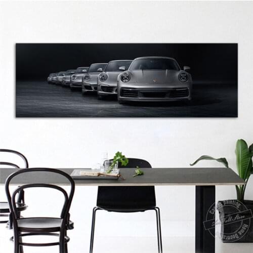 Luxury Car Painting 911 Sport Car Pictures Retro Wall Art Industrial Style Wall Picture For Living Room Home Decoration Unframed