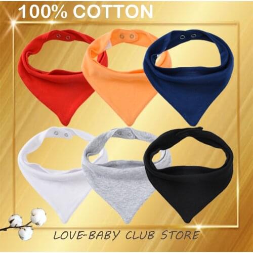 Baby Scarf Bibs 100% Cotton Soft Solid Color Candy Colors Newborn Infant Girls Boys