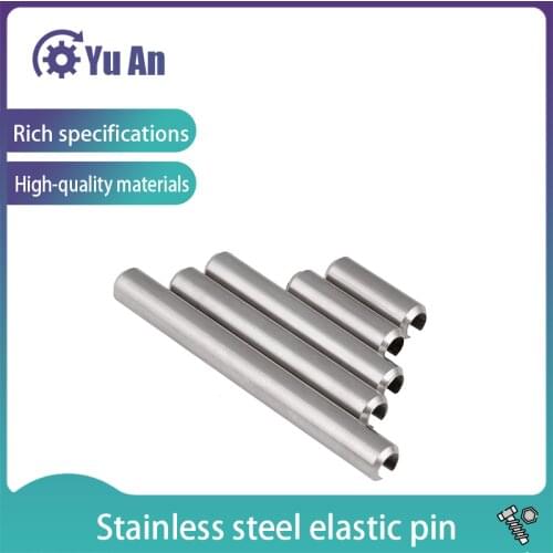 304 Stainless Steel Cylindrical Elastic Pin Locating Pin Cotter Pin Spring Pin M3-M8 Factory Stock Standard Part 10PCS