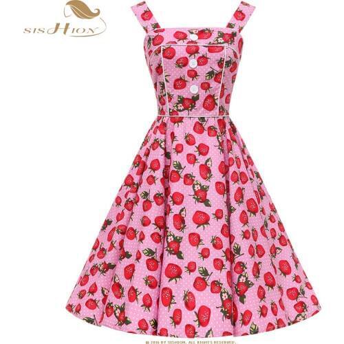 Sishion Summer Dresses With Buttons