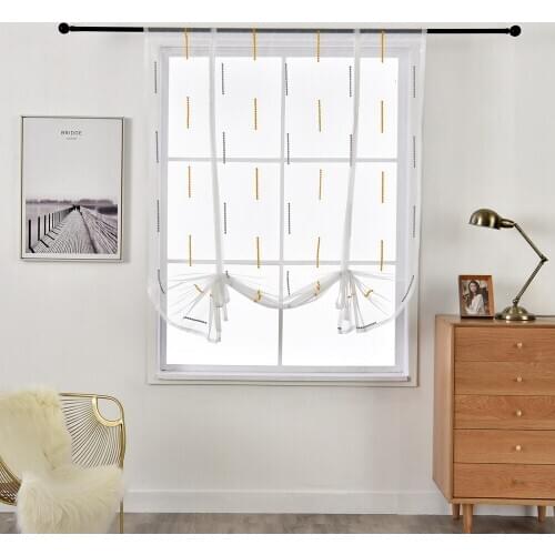 Meteor Shower Tree Window Screening Tulle Short Curtains for Living Room Bedroom Kitchen Printing Drapes Decor