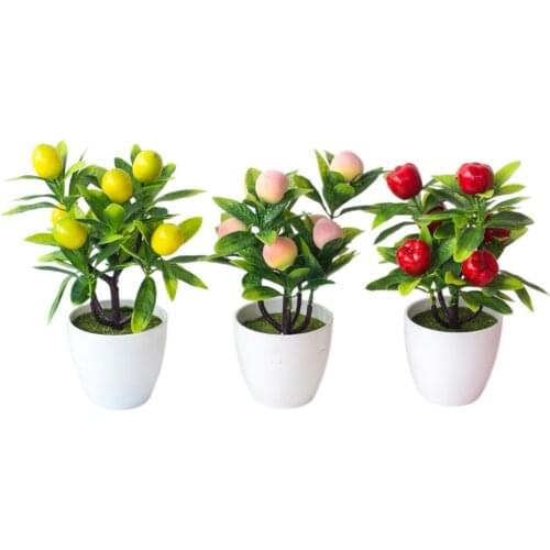 Potted Ornaments Artificial Plants Green Bonsai For Home Eucalyptus Indoor Decorations 1pc Interior Decoration Fake Flower