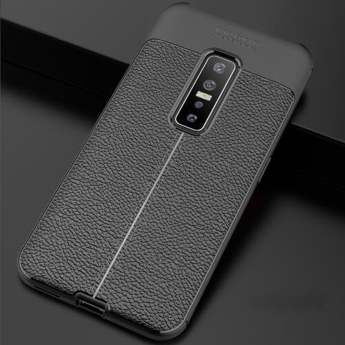 V17 Pro Luxury Brand Original Shockproof Armor Cover for Vivo V17 Pro Case Soft Leather Carbon TPU Case for Vivo V17 Pro Case