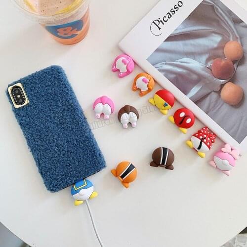 Disney Mickey Mouse USB Cable Protector Earphone Wire Cord Protection Cover Data Charger Line Protective Sleeve for Iphone 11 12