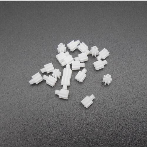 20Pcs 7T0.8A 0.3M 7 Teeth Plastic Spur Gear 0.3 Modulus T=7 7-Tooth Pinion Aperture 0.8mm 0.75mm 0.8A 7T H 3.9MM Dia 2.7MM FD194