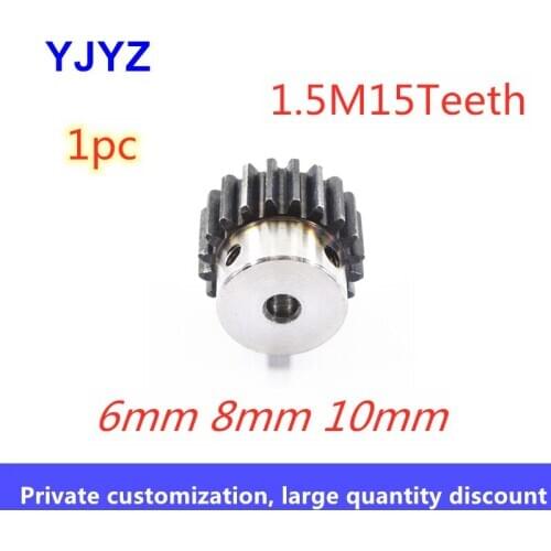 1PC 1.5Modulus1.5M 15Teeth Inner Hole 6mm 8mm 10mm Spur Gear with stage Metal Motor Boss Convex Gear Rack Transmission