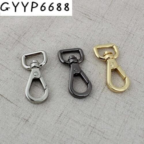 10pcs 30pcs 13mm Handbag Plating Metal Swivel small Snap Hook Bag Hardware Buckle Purse Hook Swivel Diy