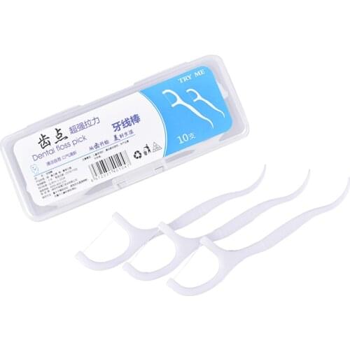 10pcs Dental Floss Flosser Picks Teeth Toothpicks Stick Tooth Clean Oral Care 7.5cm Random Package