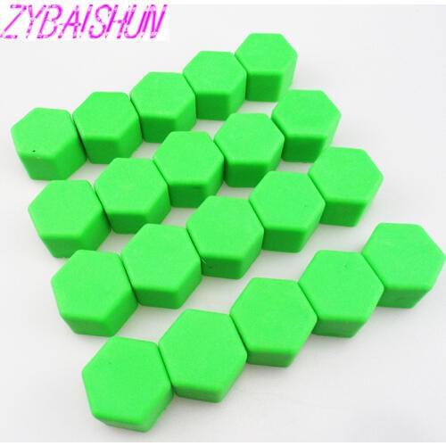 20x Universal 19mm Silicone Hexagonal Wheels Bolt Nut Cover for Skoda Octavia Fabia Rapid Superb Yeti Roomster