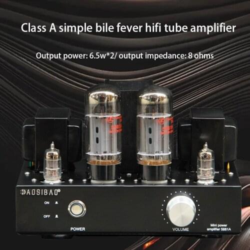 220V 5881A 6.5w*2 Tube Amplifier 8ohm Single-ended Class A Pure Electronic Tube Amplifier Fever Hifi Tube Amplifier Combinatio