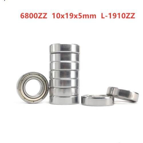 50pcs/100pcs 6800ZZ 10*19*5mm L-1910ZZ thin wall deep groove ball bearings 6800 61800 61800ZZ 10x19x5 mm