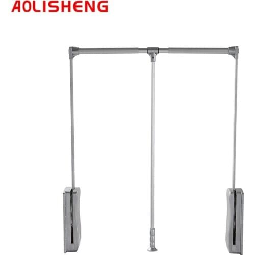 AOLISHENG Lifting Cloakroom Buffer Clothes Rail, Pull-Down Retractable Movable