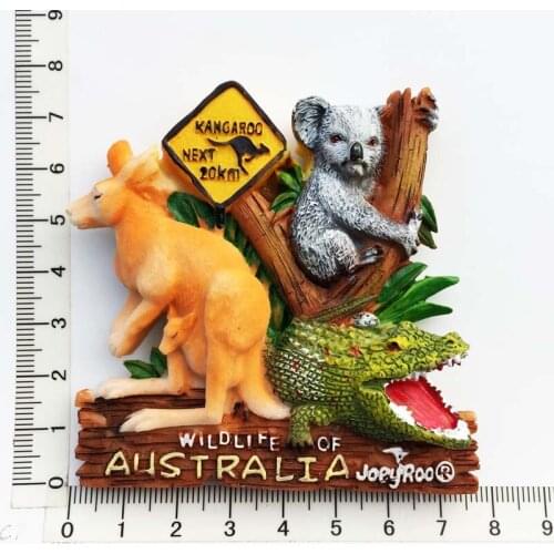 AustraliaKoala,Kangaroo,crocodile Creative Travel Commemorate Crafts 3D Ornaments Magnetism Resin Material Refrigerator Stickers