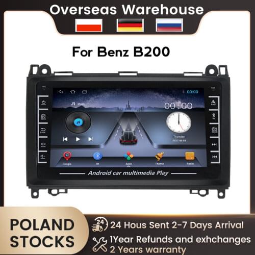 8” IPS Android car video multimedia Autoradio player for Mercedes Benz B200 A B Class W169 W245 Viano Vito W639 USB BT SWC