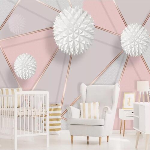 Bacal Custom 3D Mural Wallpaper Modern Stereo Ball Geometric Marble Texture Photo Wall Paper Living Room Bedroom Home Decor