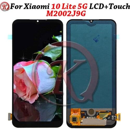 Tested Display For Xiaomi Mi 10 lite 5G LCD Touch Screen Digitizer Assembly Replacement Parts M2002J9G For Mi 10 Lite LCD OLED