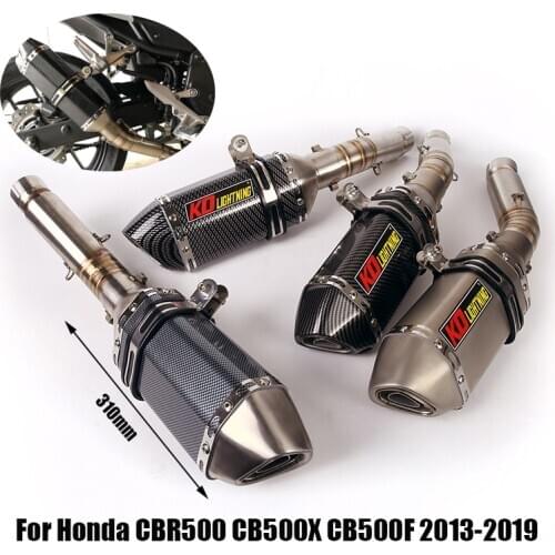 For Honda CBR500 CB500X CB500F 2013-2019 Exhaust Tips Silencer Pipe Muffler Connect Middle Pipe Stainless Steel Link Tube