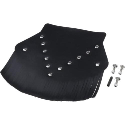PU Leather Mud Flap Rear Wheel Mudguard Bib Splash Guard Protector with Fringe for Harley Sportster XL883 Motorcycle
