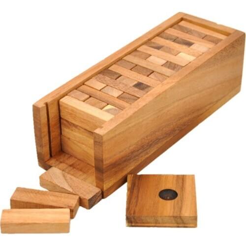 Children Toys Wooden Stacked Layers Building Block Gift Tower Block Stack Game Toys for Adult Party Bar Entertainment Kits