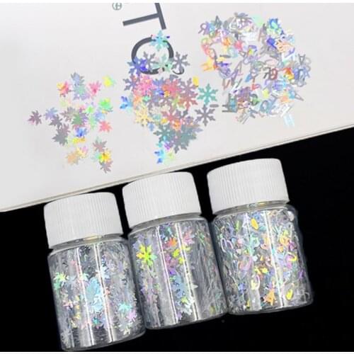 Maple Leaf Snowflake Glitter Sequins English Letters Glitter Sparkle Crafts Resin Accessories Nail Art Supplies Decorations