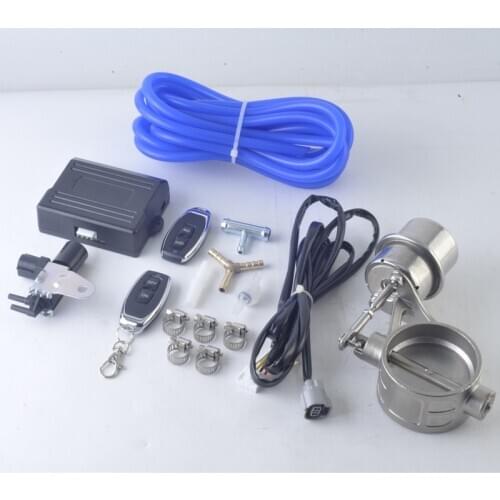 Exhaust Control Valve Set Cutout 2 2.5 2.75 3 inch Pipe Close Style With Vacuum Actuator with Wireless Remote Controller Set