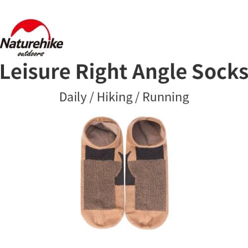 Naturehike Quick Drying Sports Socks Coolmax Fabric Perspiration Breathable Outdoor Run Fashion Right Angle Socks 3 Pairs/a Set