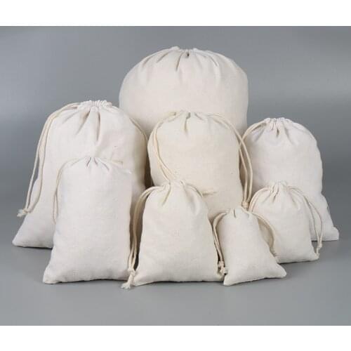 Linen Storage Bag Drawstring Burlaps Cloth Rope Bag Durable Environmental Car Trunk Organizer Bag
