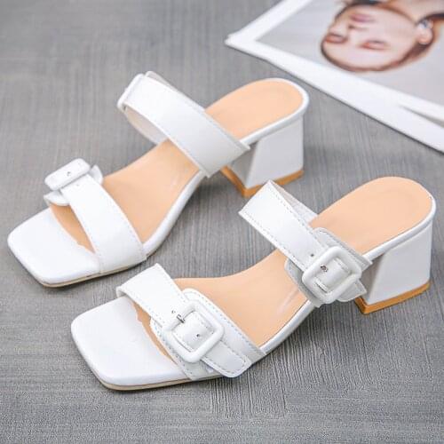 Fashion Women Sandals High Heels 2.16 Inches Beautiful Transparent Sexy Slippers(Size 35-45