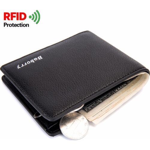 RFID Theft Protec Coin Bag Zipper Men Wallets Famous Brand Mens Wallet Male Money Purses Wallets New Design Top Men Wallet