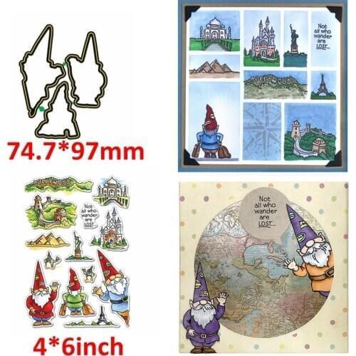 Gentle Gnomes Metal Cutting Dies Match Clear Silicone Stamps Famous Castle Tower Architecture DIY Craft Paper Card 2020