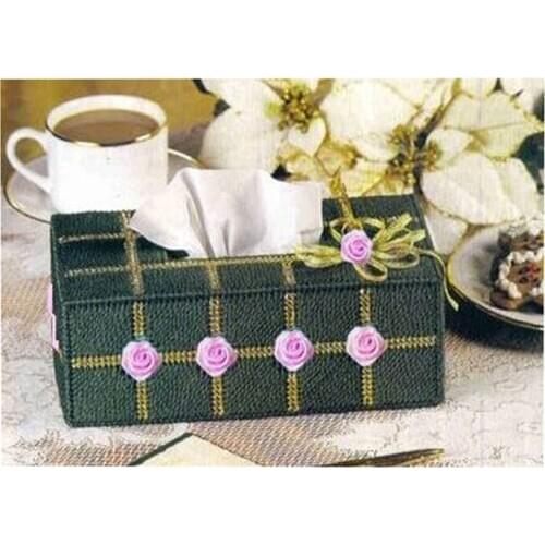 Diamond handmade DIY wool cross-stitch three-dimensional embroidered material package living room 5D pumping tissue box fashion