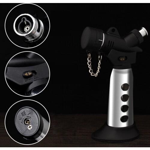 Unusual Cigarette Gas Lighters Jet 1300C Butane Turbo Torch Lighter Butane Flame Metal Gadgets for Men Smoking Accessories