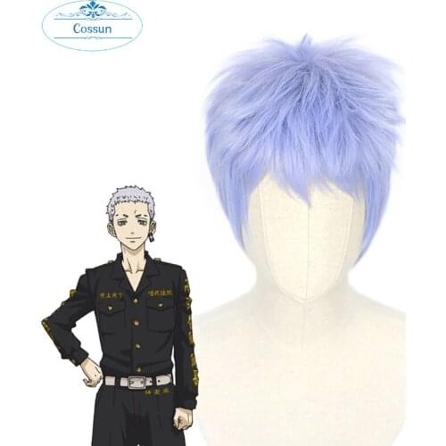 Tokyo Revengers Takashi Mitsuya Short Wig Cosplay Costume Heat Resistant Synthetic Hair Men Women Carnival Party Wigs