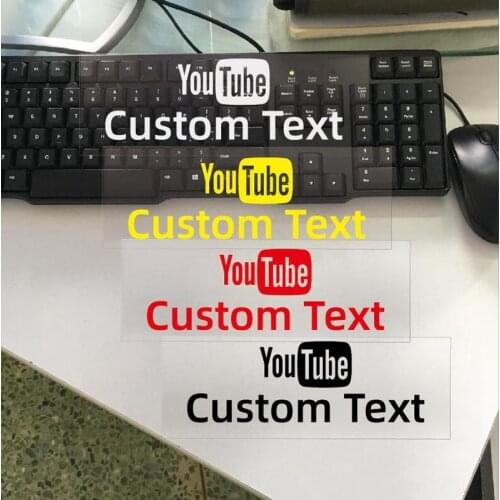 Personalized Custom Text For Youtube Username Waterproof Car and Motorcycle Vinyl Stickers Decals